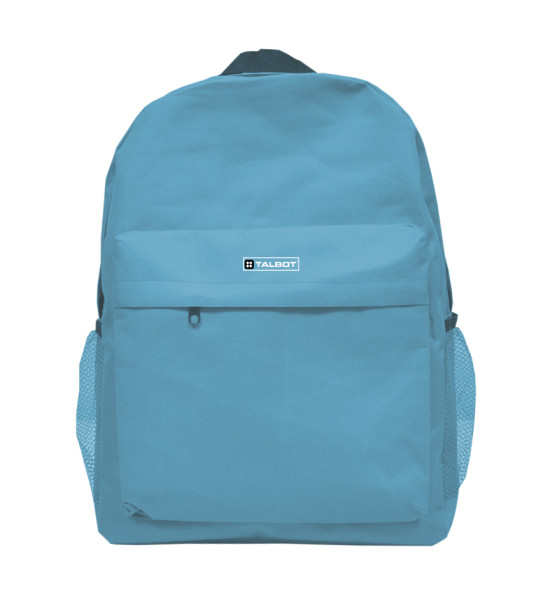 Mochila Escolar, 41 x 32 x 12.5 cm, Colores Lisos, Celeste, 1 Und.