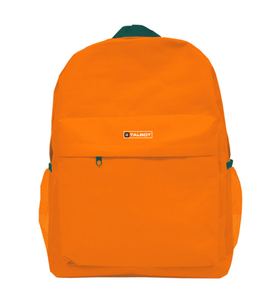 Mochila Escolar, 41 x 32 x 12.5 cm, Colores Lisos, Naranja, 1 Und.