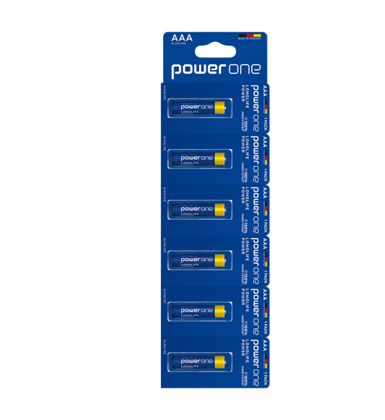 Pilas Alcalinas, Longlife Power, AAA - Blister x 6 Unds (Tear Off)