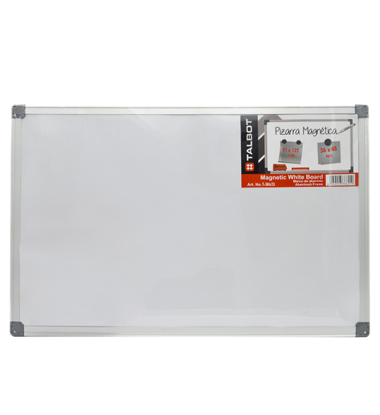 Pizarra Blanca, Magnética, 91 cm x 122 cm (36" x 48"), Marco de Aluminio, Unidad. 