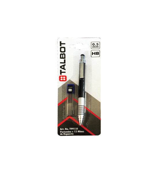 Portaminas, Tecno, 0.5 mm, Blister x 1 Und. + Tubo x 12 Minas HB