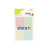 Notas Adhesivas, Pastel, (4 colores) 1.5" x 2" (38 mm x 51 mm), Blister x 4 Blocks, 50 h. x Block