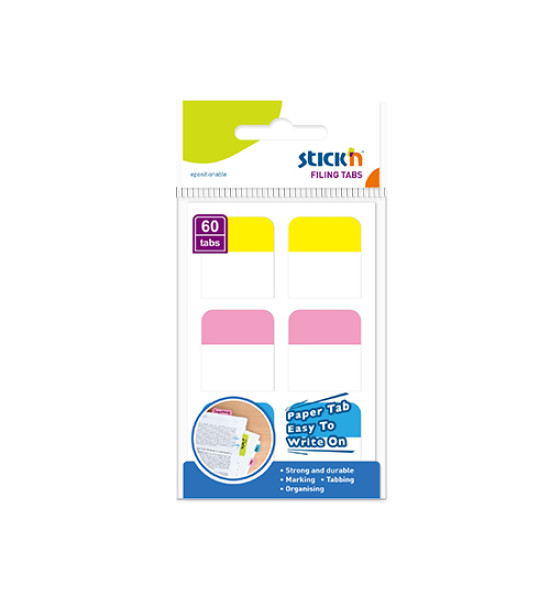 Pestañas p/folders, (28 mm x 25 mm), Blister x Colores Pastel,  60 Pestañas x Blister