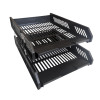 Bandeja para Documentos, Plástica (PP), 2 niveles, (15 cm Alto x 25 cm Ancho x 33 cm Largo), Negro, Unidad