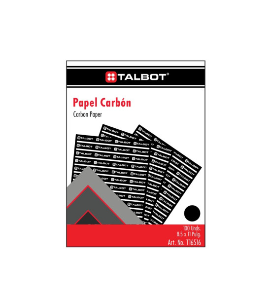 Papel Carbonico p/Copia, Tam. Carta (8.5" x 11"), Negro, Caja x 100 h.