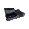 Organizador de Escritorio, Plástico (HIPS), 5 Compartimentos, (8.5 cm Alto x 21.5 cm Ancho x 12 cm Prof.),  Negro, Unidad.