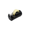 Dispensador de Cinta Adhesiva, 110x53x50 mm, para rollos hasta 19mm x 33m, Negro, Unidad