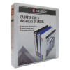 Carpeta con Visor, 3 Argollas, O-Ring, 1.5 pulg, Tam. Carta, Blanco, 1 Und.