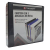 Carpeta con Visor, 3 Argollas, O-Ring, 2.0 pulg, Tam. Carta, Negro, 1 Und.