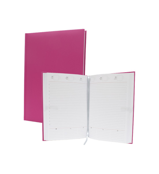 Agenda Perpetua - Ejecutiva, estilo Cuero. Tam. 17,20 cm x 24.5 cm. 140 hojas, Rayadas, Blancas.  Unidad.