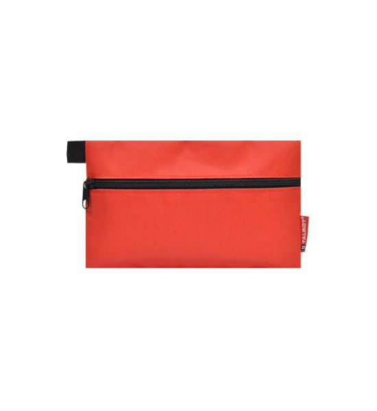 Cartuchera/Estuche Escolar, 13 x 22.5 x 1.5 cm, Colores Lisos, Rojo, 1 Und.