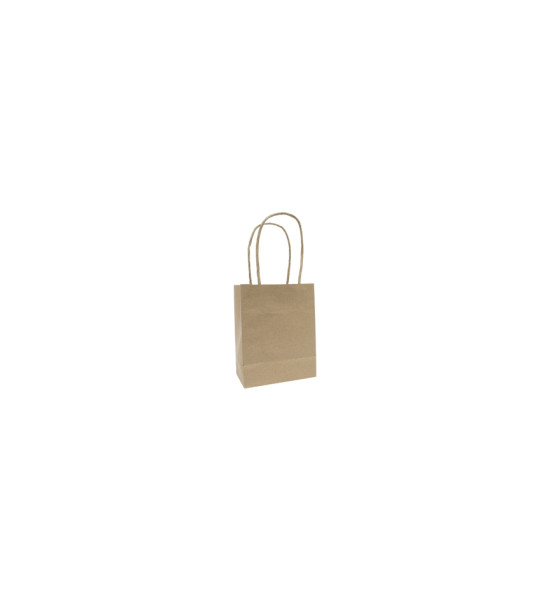 Bolsas de Regalo de Papel, Tam. Small, 11.3 cm x 14.4 cm, Kraft, 1 Und.