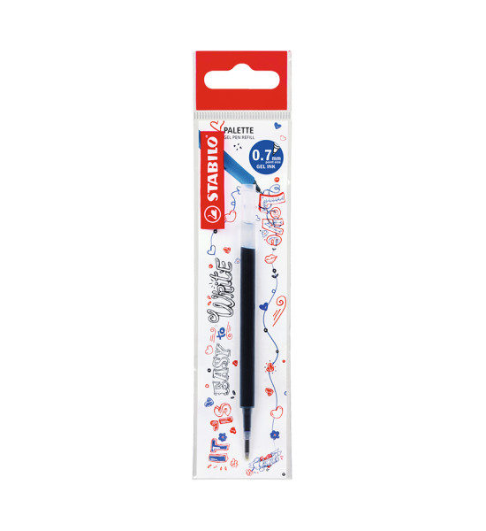 Refill para Rollerball Retractil, Palette, Punta Fina 0.4 mm, Azul, Pack x 1 Und. 