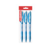 Bolígrafo Retractil, Liner 308NF, Punta Aguja 0.38 mm, Azul,  Pack x 3 Unds.