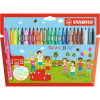 Marcador, Trio A-Z, Punta F (0.7 mm). Estuche x 24 Unds. 24 Colores Surtidos