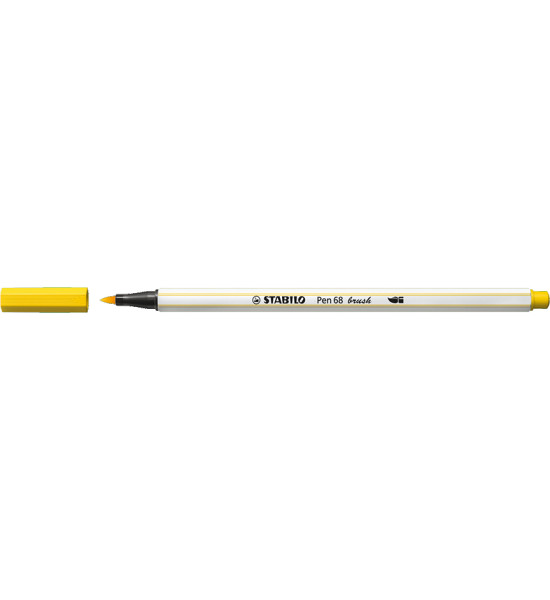 Marcador, Pen 68 Brush, Punta Pincel Flexible, Amarillo, Unidad