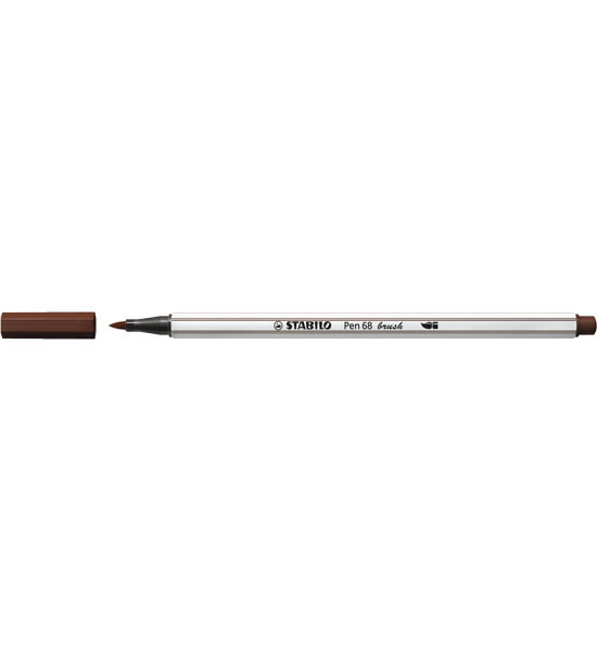 Marcador, Pen 68 Brush, Punta Pincel Flexible, Marrón, Unidad