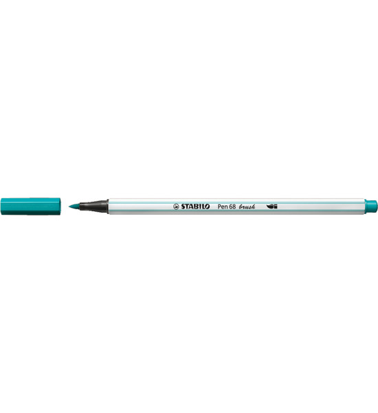 Marcador, Pen 68 Brush, Punta Pincel Flexible, Azul Turquesa, Unidad