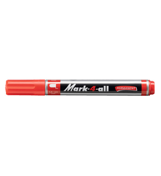 Marc. Permanente, Mark-4-all, Punta Redonda, 1.5-2.5 mm, Rojo, Unidad