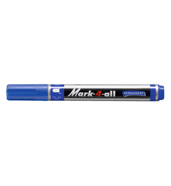 Marc. Permanente, Mark-4-all, Punta Redonda, 1.5-2.5 mm, Azul, Unidad