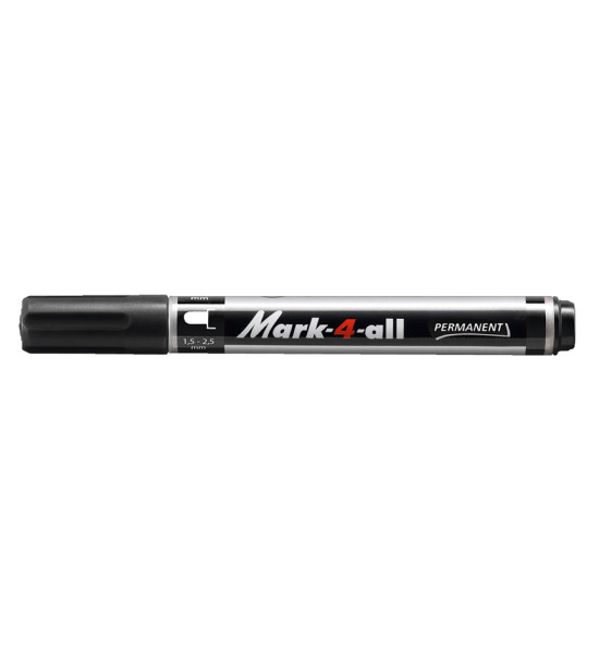Marc. Permanente, Mark-4-all, Punta Redonda, 1.5-2.5 mm, Negro, Unidad