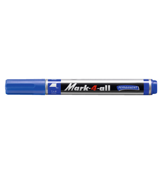 Marc. Permanente, Mark-4-all, Punta Biselada, 1.0-4.0 mm, Azul, Unidad