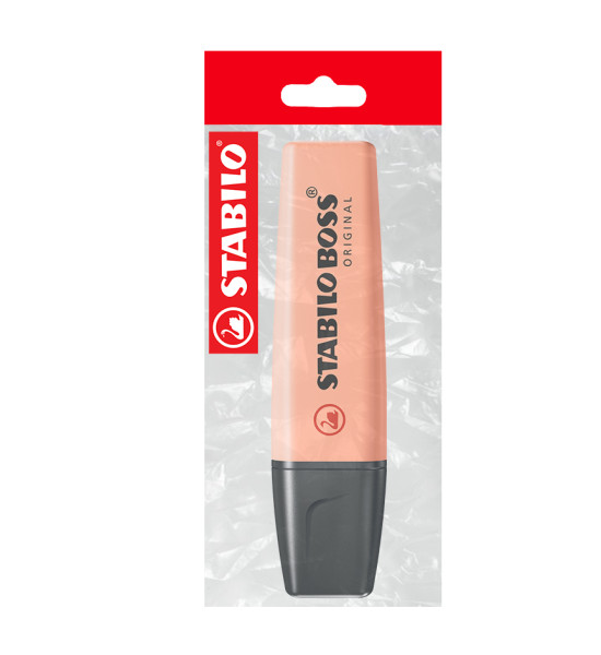 Resaltador, Boss, Punta Biselada 2.0-5.0 mm, Colores Pastel, Durazno Cremoso, Pack x 1 Und.