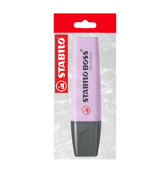 Resaltador, Boss, Punta Biselada 2.0-5.0 mm, Colores Pastel, Neblina Lila, Pack x 1 Und.