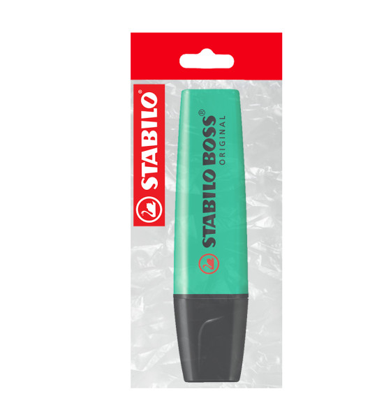 Resaltador, Boss, Punta Biselada 2.0-5.0 mm, Colores Fluo, Turquesa, Pack x 1 Und.