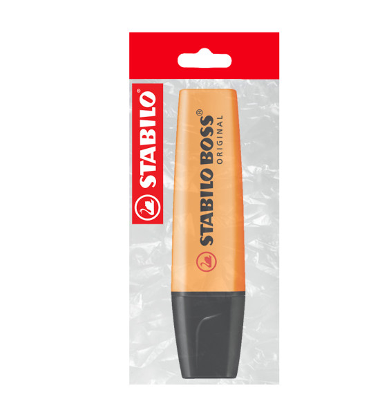 Resaltador, Boss, Punta Biselada 2.0-5.0 mm, Colores Fluo, Naranja, Pack x 1 Und.