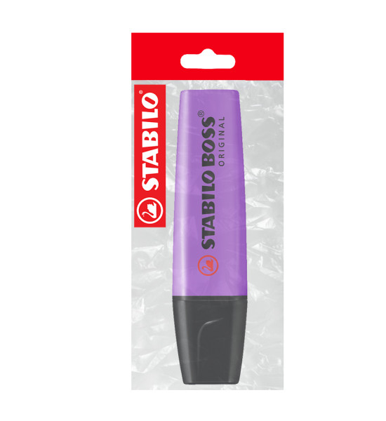 Resaltador, Boss, Punta Biselada 2.0-5.0 mm, Colores Fluo, Lavanda, Pack x 1 Und.