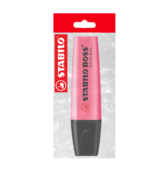 Resaltador, Boss, Punta Biselada 2.0-5.0 mm, Colores Fluo, Rosado, Pack x 1 Und.