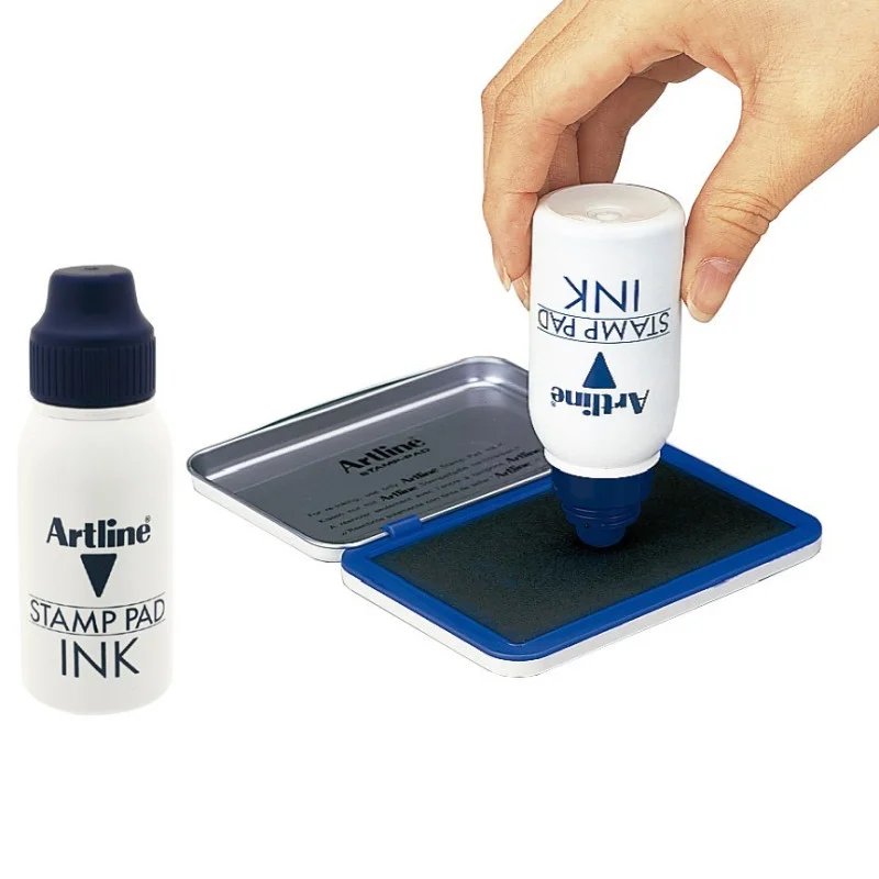 Stamp Pad Ink, Black, Bottle x 50 mL, Unit