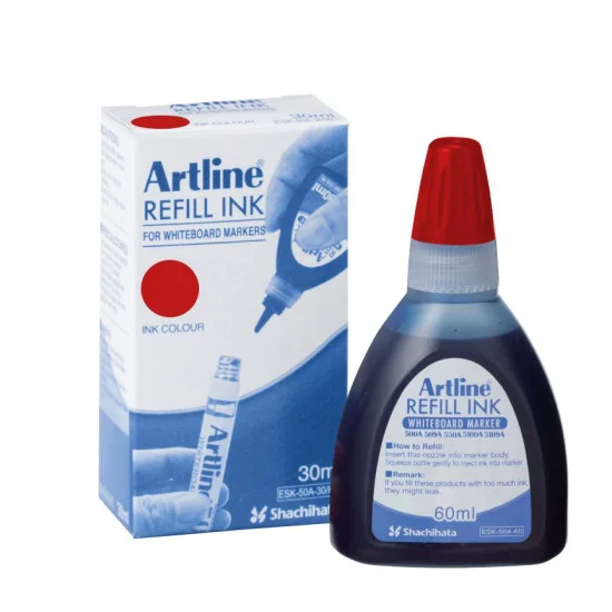 Refill Ink for Whiteboard Markers, 30 mL, Red, Unit