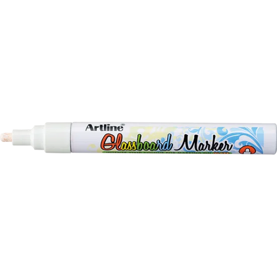 Glassboard Marker, EPG-4, Bullet Style, 2.0 mm, White, Unit