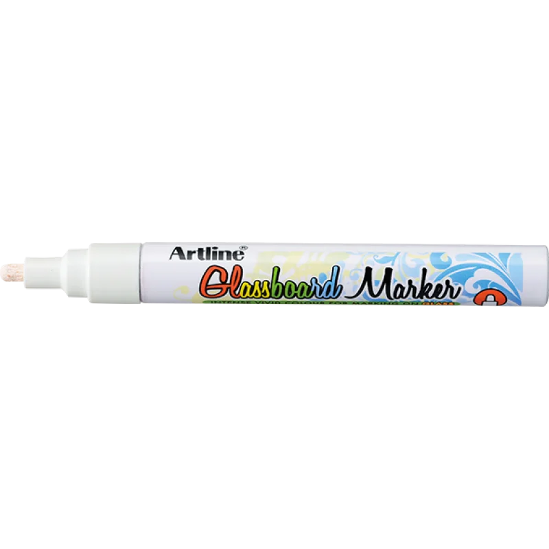 Glassboard Marker, EPG-4, Bullet Style, 2.0 mm, White, Unit