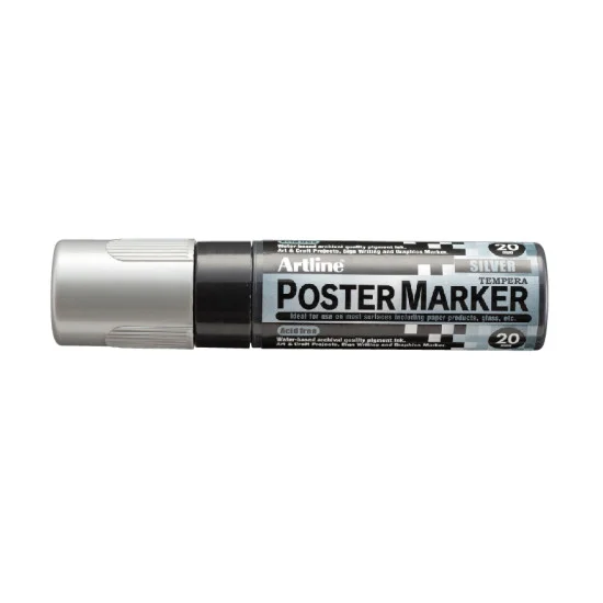 Poster Marker, EPP-20, Tip 20.0 mm, Silver, Unit