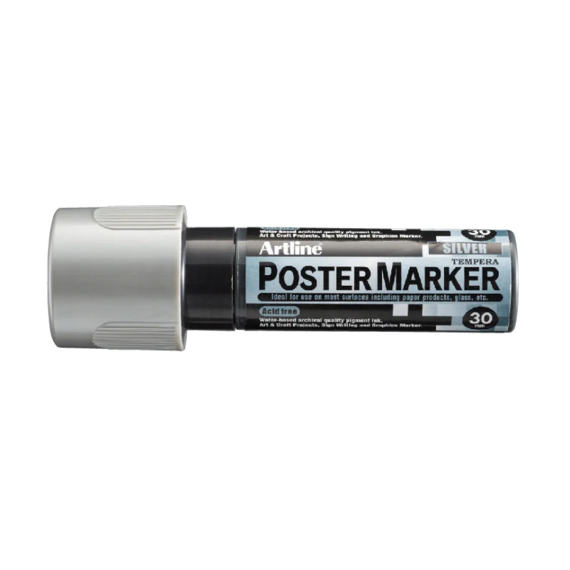 Poster Marker, EPP-30, Tip 30.0 mm, Silver, Unit