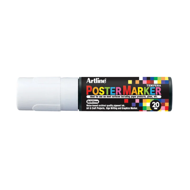 Poster Marker, EPP-20, Tip 20.0 mm, White, Unit