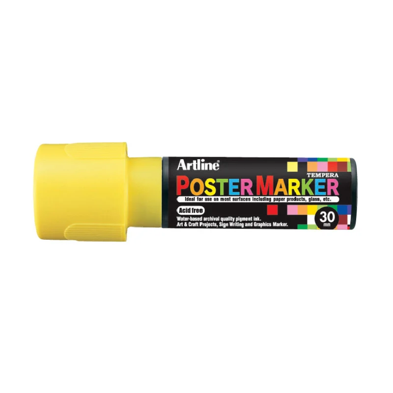 Poster Marker, EPP-30, Tip 30.0 mm, Fluoro Yellow, Unit