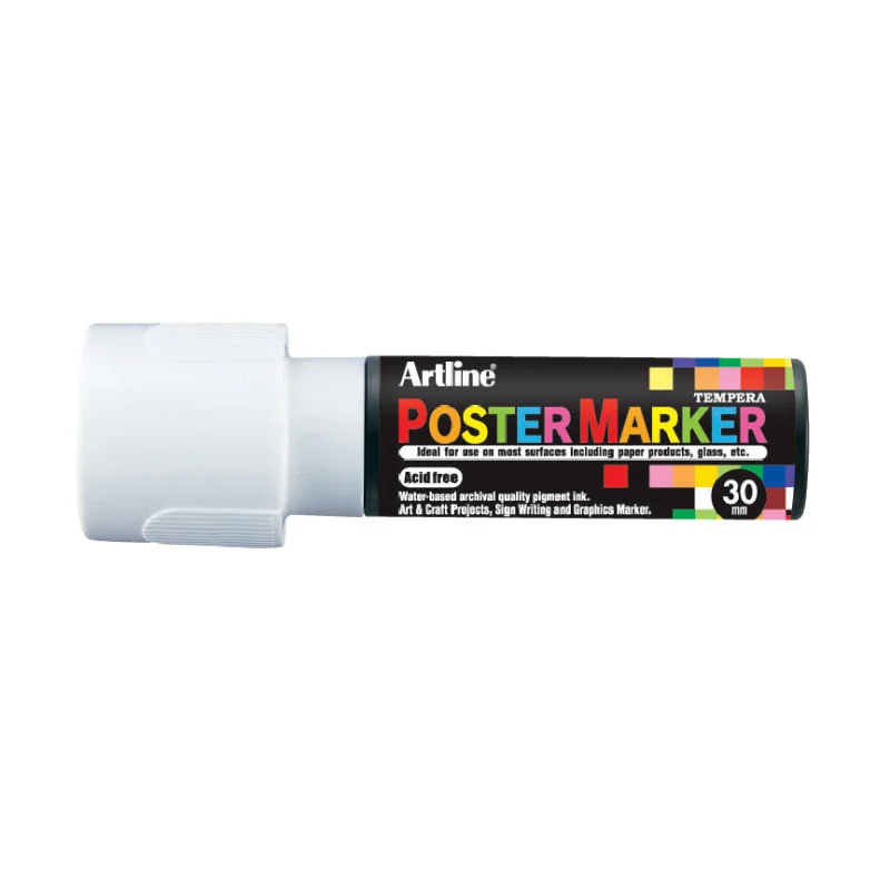 Poster Marker, EPP-30, Tip 30.0 mm, White, Unit