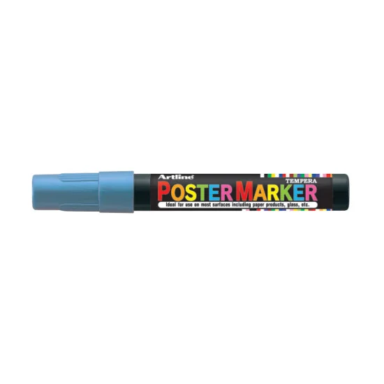 Poster Marker, EPP-4, Bullet Style 2.0 mm, Metallic Blue, Unit