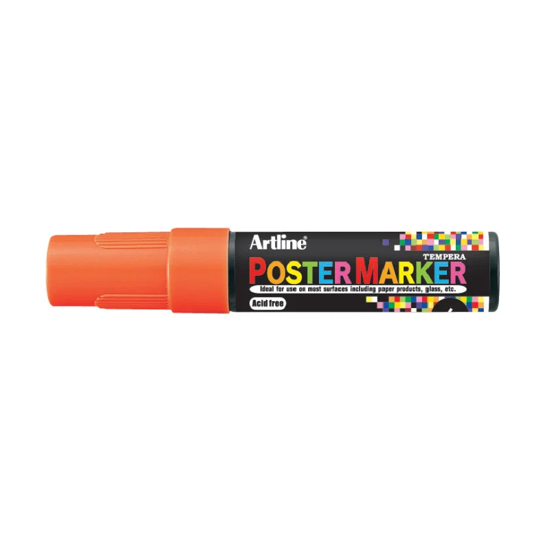 Poster Marker, EPP-6, Bullet Style 6.0 mm, Fluoro Orange, Unit