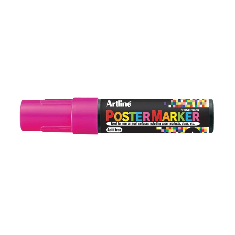 Poster Marker, EPP-6, Bullet Style 6.0 mm, Fluoro Pink, Unit