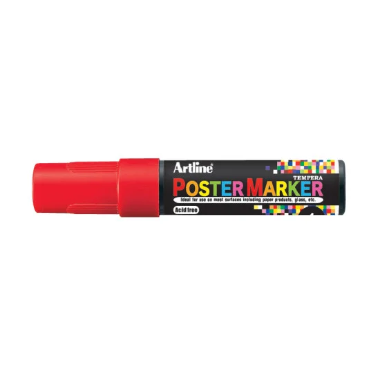 Poster Marker, EPP-6, Bullet Style 6.0 mm, Red, Unit