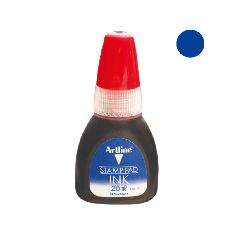 Stamp Pad Ink, Blue, Bottle x 20 mL, Unit