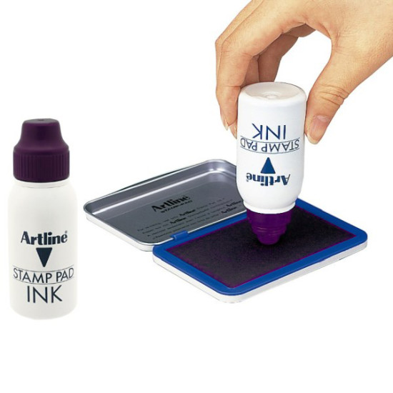 Stamp Pad Ink, Purple, Bottle x 50 mL, Unit