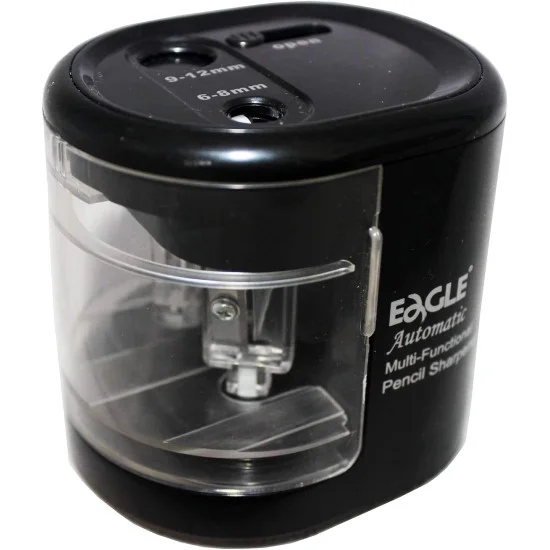 Automátic Pencil Sharpener, EG5161BA, 2 Holes with Deposit, Powered by 4 x AA or AC/DC adapter, Unit