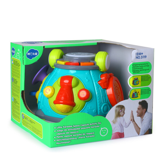 Little Karaoke Space Capsule, Activity Toy with Music and Light, Unit