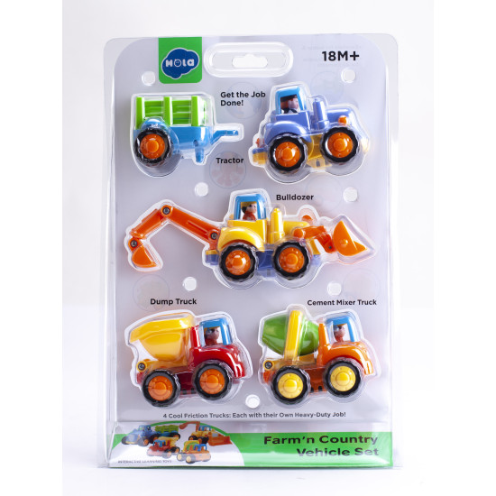 Farm & Country Vehicle Set, 4 Assorted Models, Pack x 4 pcs.